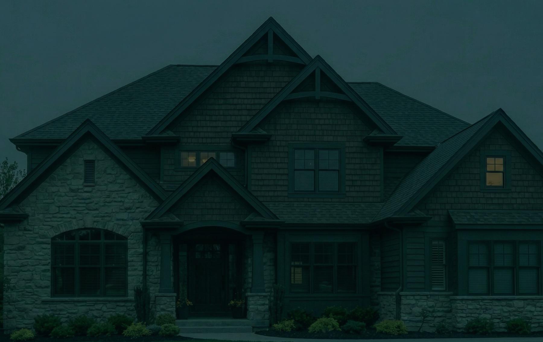 Exterior of a Kansas City home at dusk